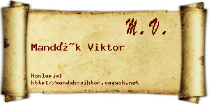 Mandák Viktor névjegykártya